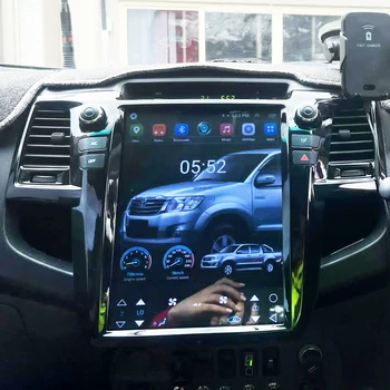 12,1 дюйма Tesla Экран Мультимедийный Автомобильный Видеоплеер Для Toyota Hilux Revo Srv Fortuner Android13 Радио Авто Авто Стерео GPS Carplay