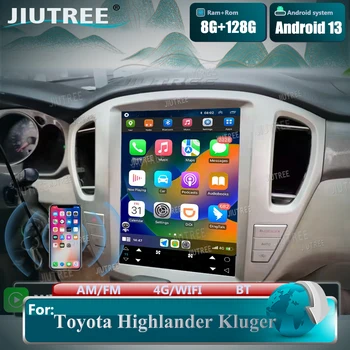 Android 13 Автомагнитола для Toyota Highlander Kluger 2001-2007 Авто Мультимедийный плеер Авто GPS Навигация Головное устройство Беспроводная Carplay