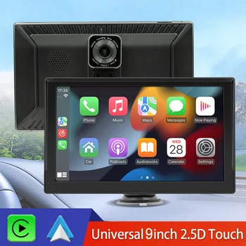 Универсальный 9-дюймовый автомобильный радио видеоплеер беспроводной для Apple CarPlay Android Автомобильный сенсорный экран подходит для BMW Volkswagen KIA