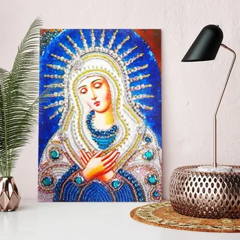 AZQSD 5D DIY Алмазная живопись Мария Дева Религия Специальная форма Дрель Вышивка Икона Стразы Мозаика Вышивка крестом