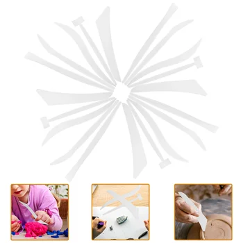 4 комплекта Инструменты Резка глины Скульптура Изготовление керамики и расходных материалов Воздушная сушка Керамика Глазурь для лепки Пластиковый набор Детский