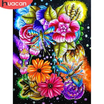 HUACAN Алмазная живопись 5d бабочка вышивка крестом рукоделие вышивка продажа рукоделия полные комплекты домашний декор стразы