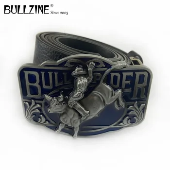 Bullzine цинковый сплав ретро Bull Rider Rodeo ремень пряжка джинсы подарочный ремень пряжка Свободный ремень PU FP-02647 прямая поставка