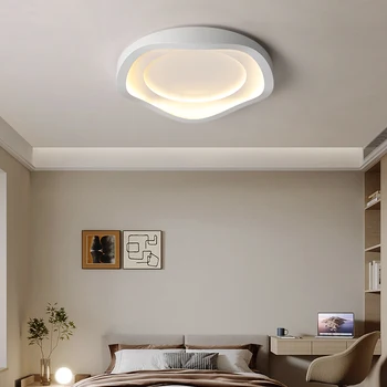 Современная простая светодиодная люстра в скандинавском стиле для гостиной, спальни, столовой, кухни, потолочной лампы, белого пульта дистанционного управления
