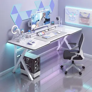 белый компьютерный стол настольный домашний прямой эфир игровые столы простой стол верстак студент учебный стол стол
