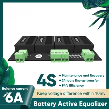 QNBBM Активный балансир LiFePO4 4S Эквалайзер батареи 48 В BMS Balance 6A для литиевых батарей 12 В 24 В Комплект LTO Li-ion Солнечная энергия