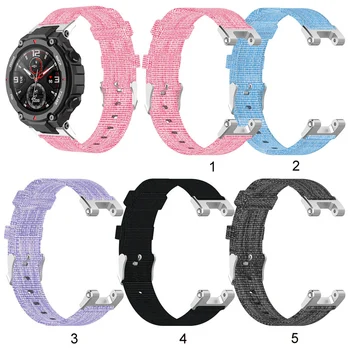 Холщовый ремешок для Huami Amazfit T-Rex Pro Smart Watch Band Sport Сменный браслет для Amazfit T Rex Ремешок Аксессуары