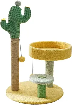 feizuhao Cat Tree Стильная и прочная искусственная рамка для лазания по кактусу Идеально подходит для игривых кошек Кошка Скалолазание игрушка Scra