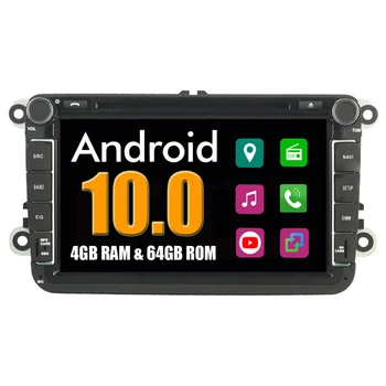 Для VolksWagen Для VW Tiguan 2007 - 2013 Android 10.0 Авторадио GPS Спутниковая навигационная система + DVD Radio CarPlay