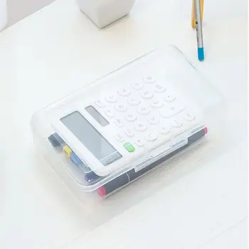  Ящик для хранения карандашей Прозрачный пенал Универсальный прозрачный органайзер для хранения для студентов Сверхмощный большой объем для мальчиков