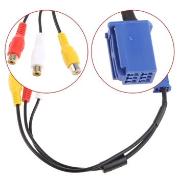 Автомобильный кабельный адаптер 3RCA для головного устройства DVD-навигации 6-контактный синий порт 3040