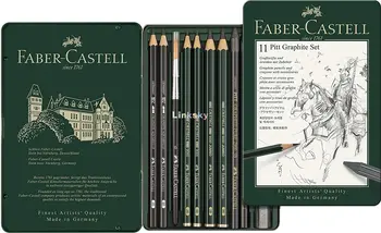 Faber-Castell Набор из 11 предметов из графитового жестяного олова, 112972, набор для рисования графита для эскизов, иллюстраций, портретов, рисования фигур
